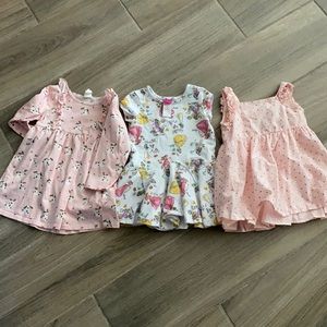Bundle of 3 2T dresses - Disney dress, Zara dress, and polka dot dress
